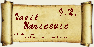 Vasil Marićević vizit kartica